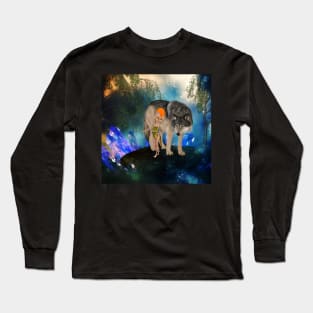 Two unlikely friends the  fairy and the wolf Long Sleeve T-Shirt